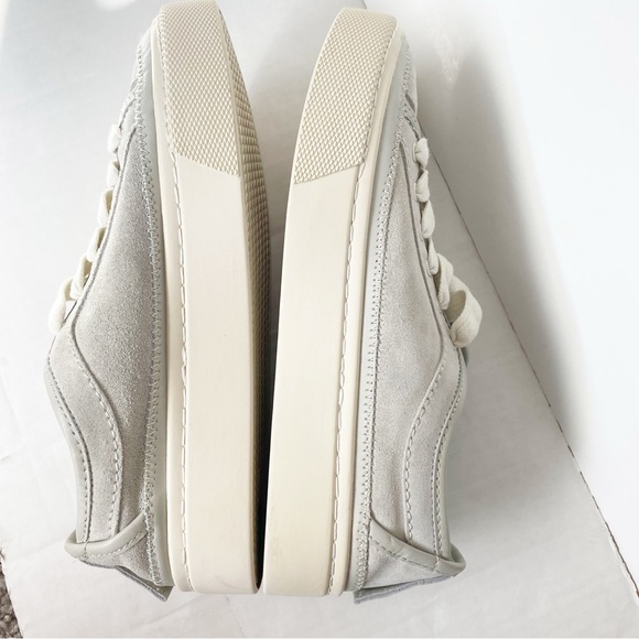 Never worn! AllSaints Milla suede platform sneakers, light gray Size 7 - Picture 6 of 12